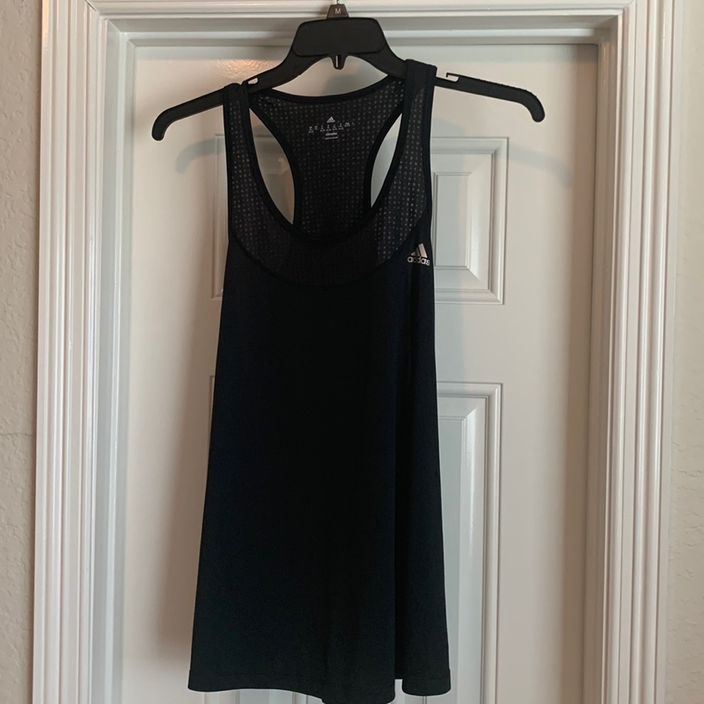 Adidas Black Climacool Mesh Racerback Athletic Tank Top Women's Size XL